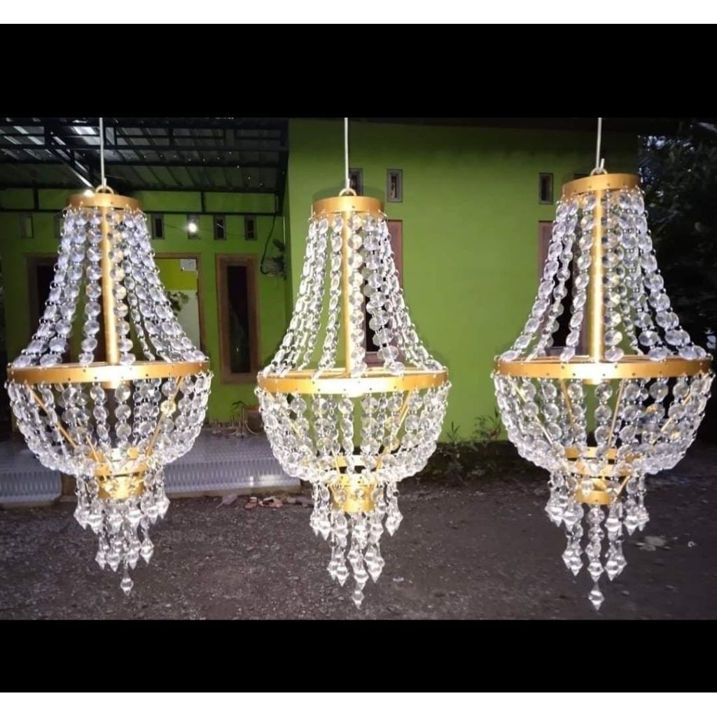 Lampu gantung kristal, lampu dekorasi, lampu gantung kristal akrilik