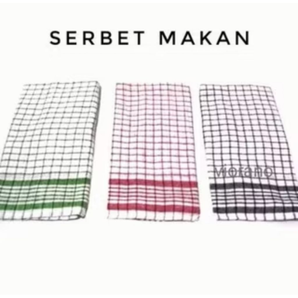 Serbet Dapur Tebal Kotak Isi 12 Pcs 30x30 cm | Lap Makan / Lap Serbaguna Hemat