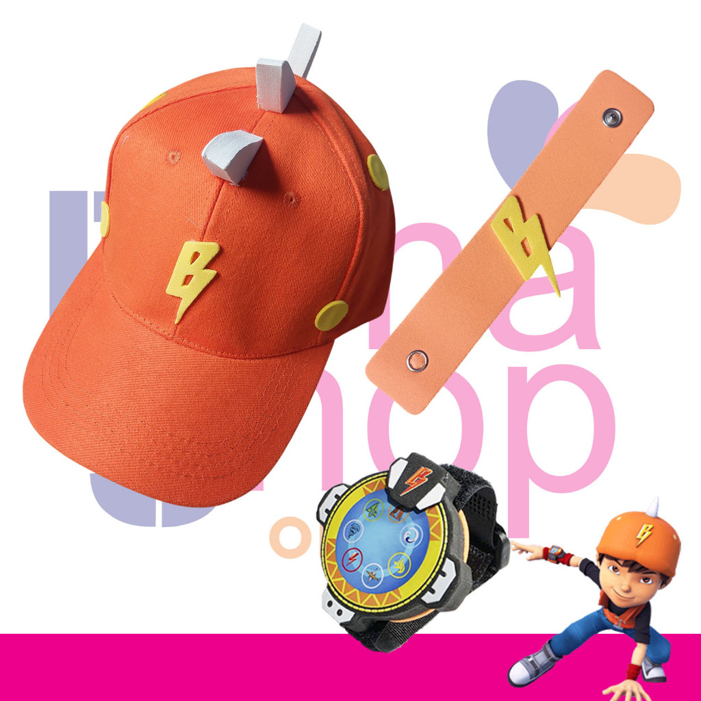 TOPI BOBOIBOY GALAXY + JAM TANGAN KUASA + GELANG