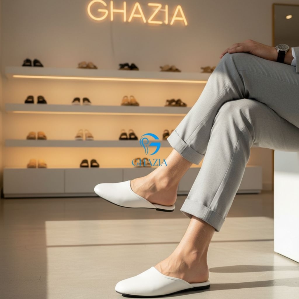 GHAZIA - 124 Sendal Pengantin Cowok Polos Lamaran sepatu pantofel untuk Tampilan Elegan dan Nyaman