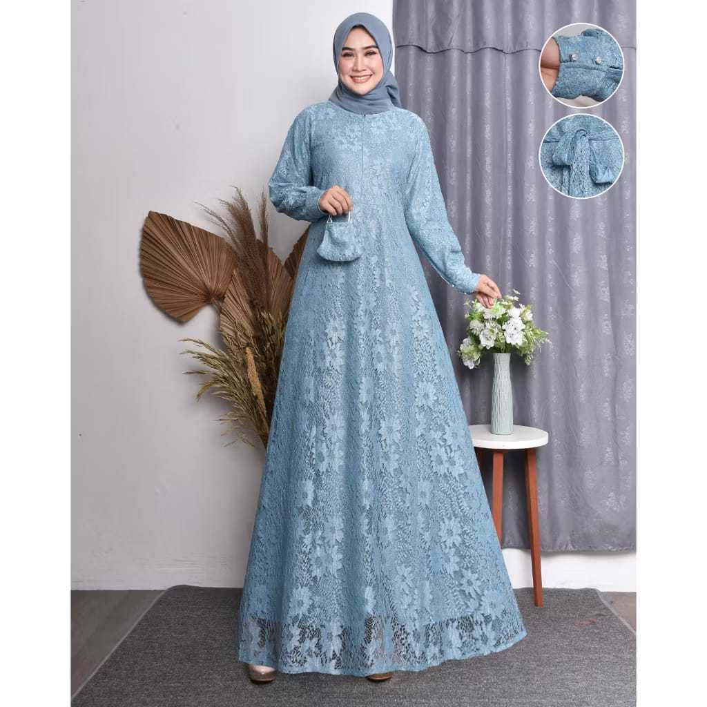 Gamis Pesta Mewah Brukat