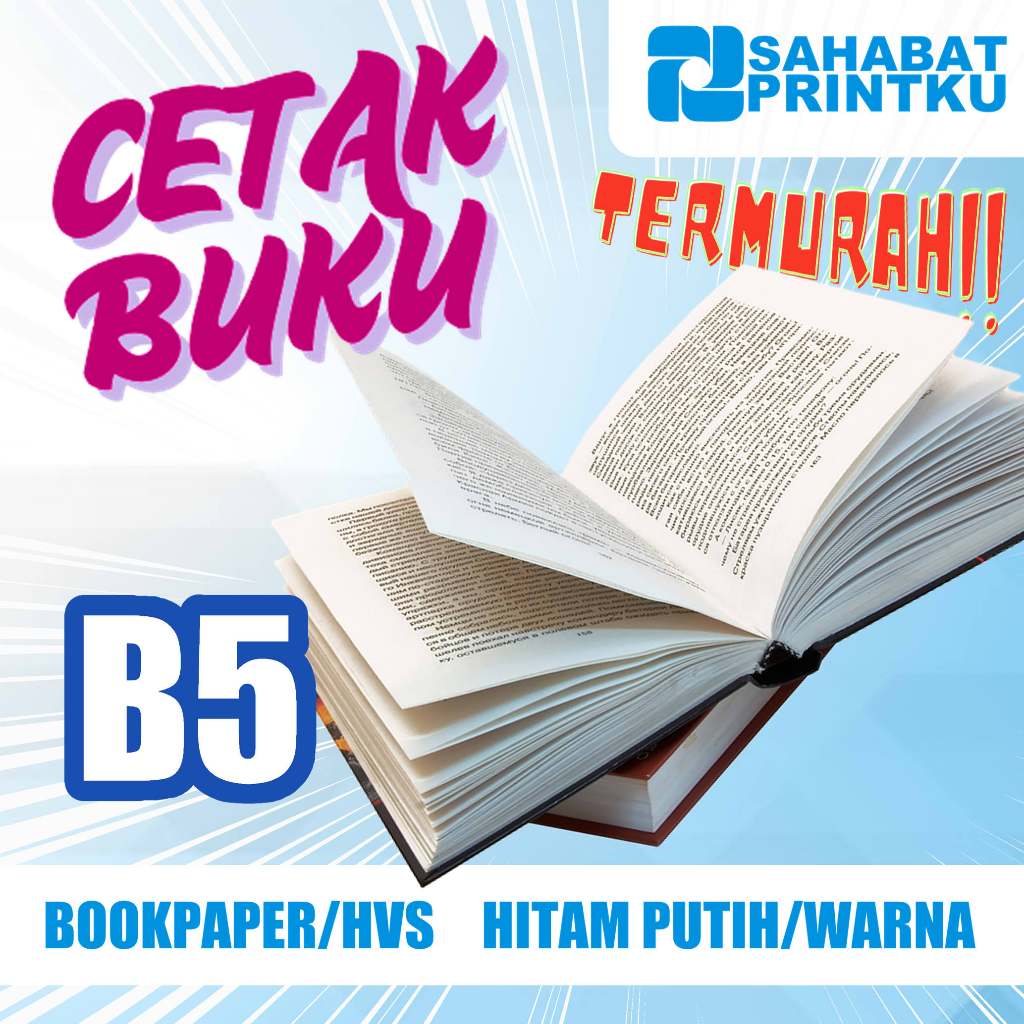 JASA CETAK BUKU B5 I BOOKLET/BINDING LEM I LAMINASI I TERMURAH