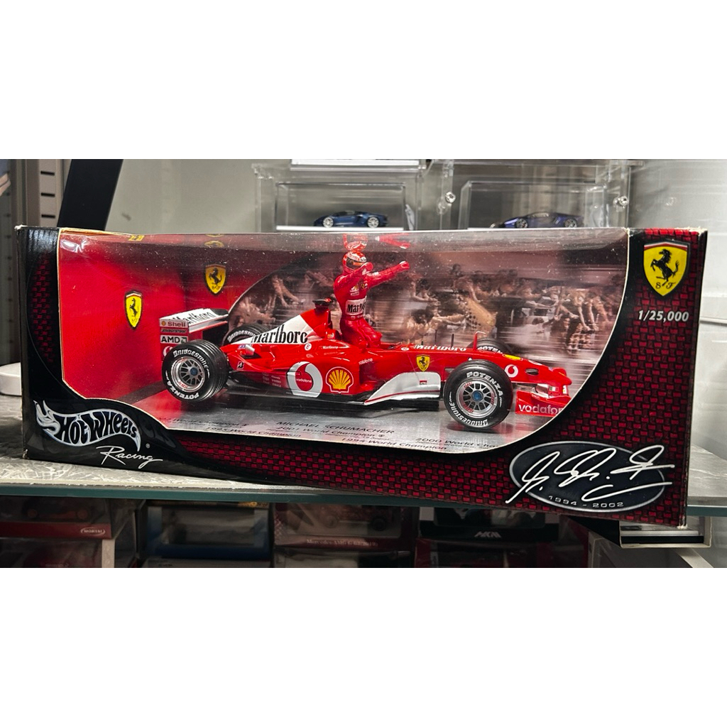 Hotwheels Ferrari F2002 Michael Schumacher 2002 World Champion Hotwheels F1 Ferrari F2002 1:18 dieca