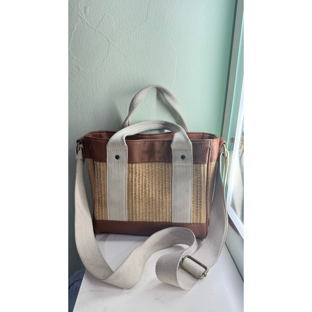 Preloved Rip Curl Premium Straw Mini Handbag
