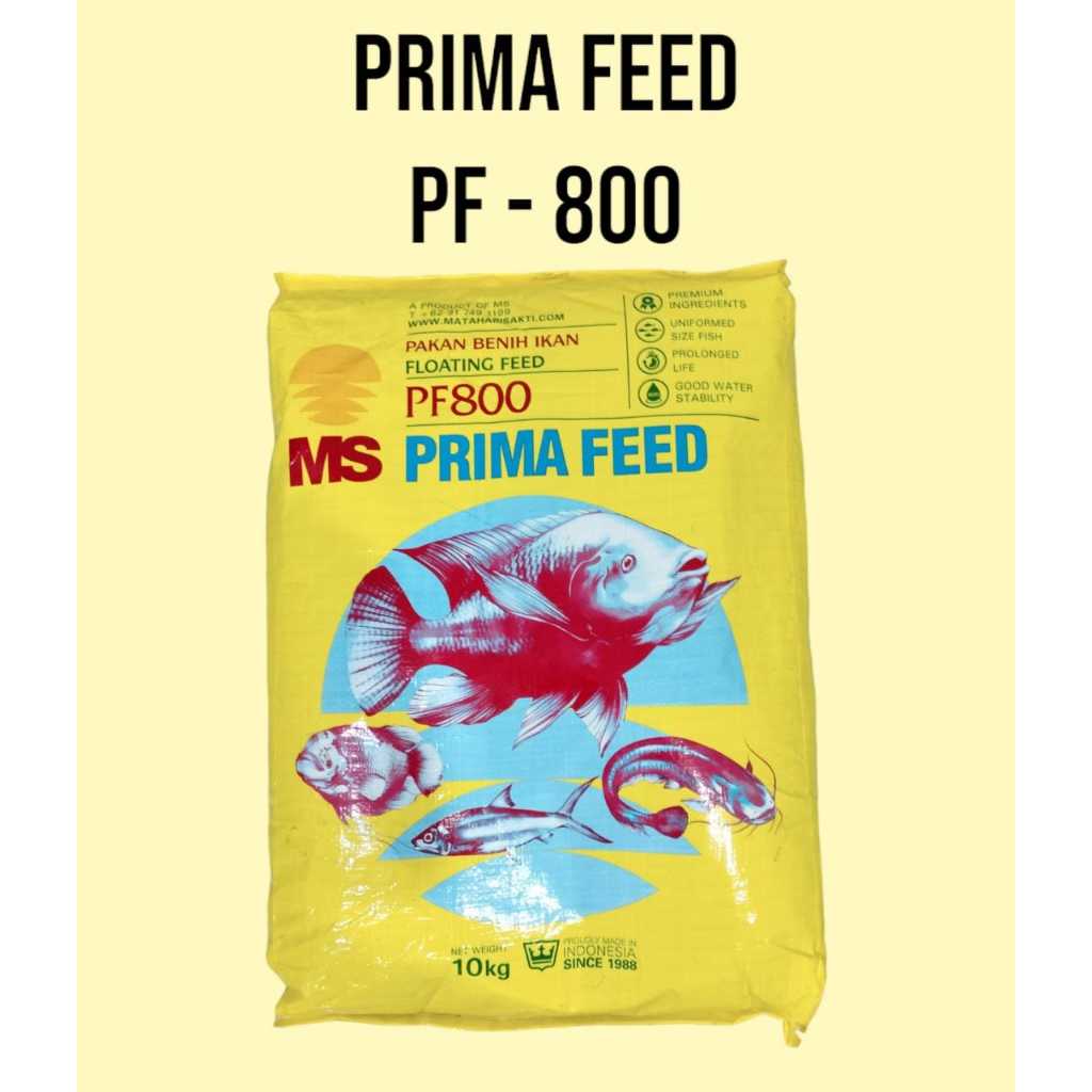 Pakan Benih Ikan PF 800 Repacking 1 Kg/Prima Feed PF 800/Pakan Ikan Bibit Berkualitas