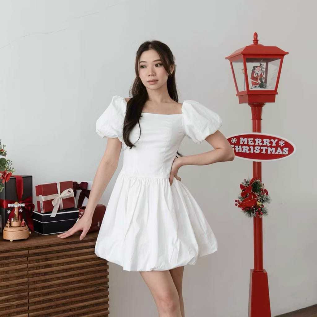 MINI DRESS CHIMAR PESTA - DRESS WANITA KOREAN STYLE KEKINIAN//SABRINA JUMBO Size M-XXXXL