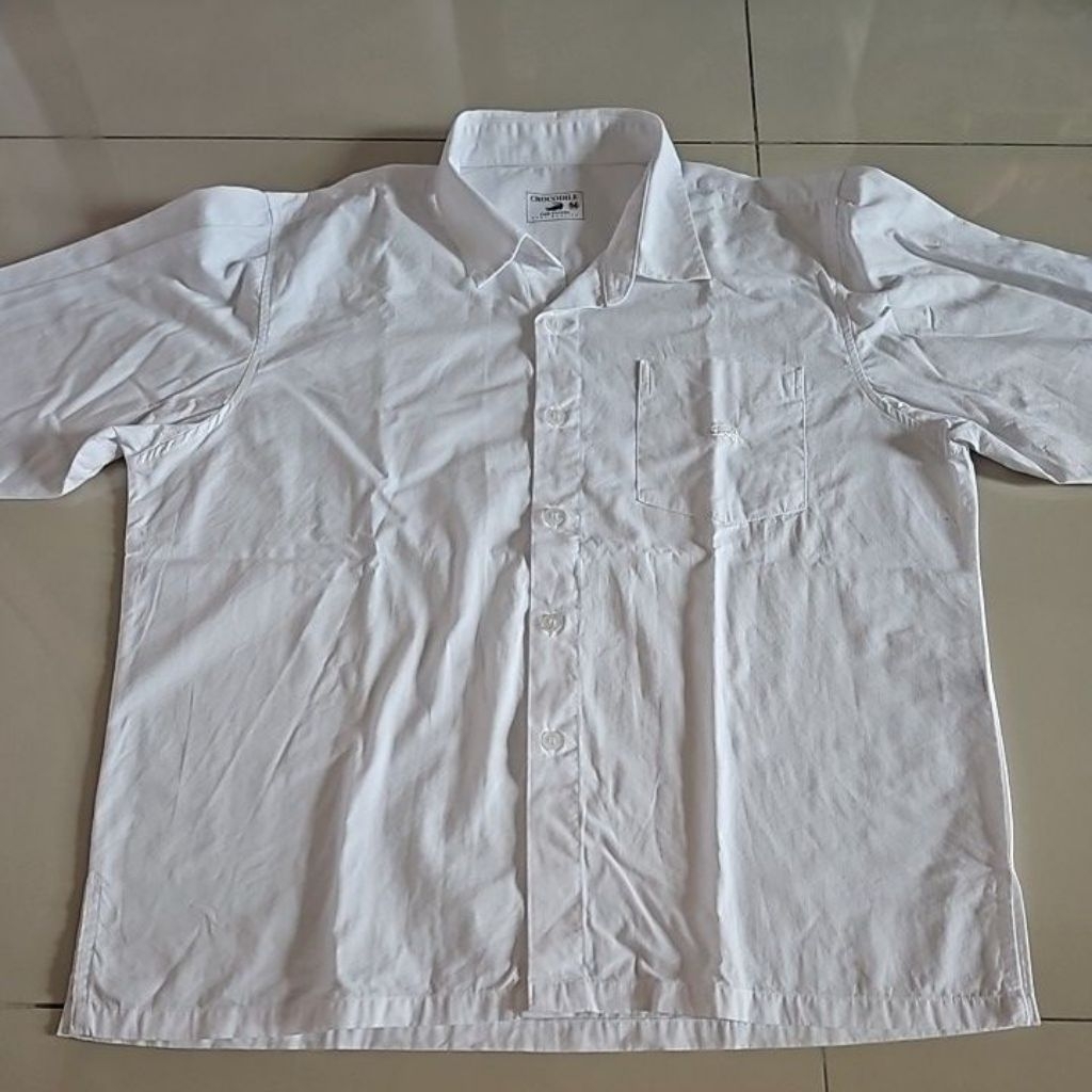 kemeja putih lengan panjang size 14 Brand ORI Crocodile preloved