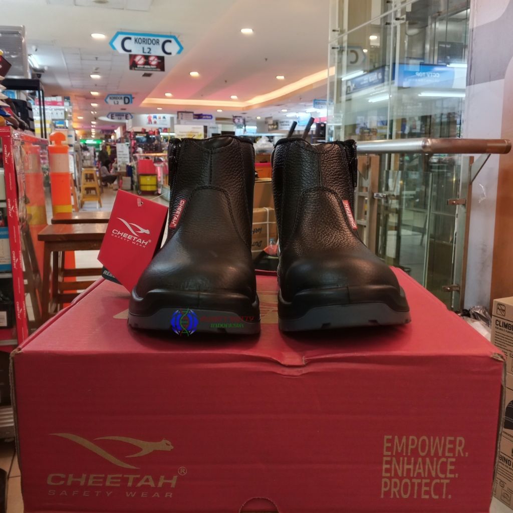 Sepatu Safety Cheetah 7111H Black Original - Safety Shoes Cheetah 7111H