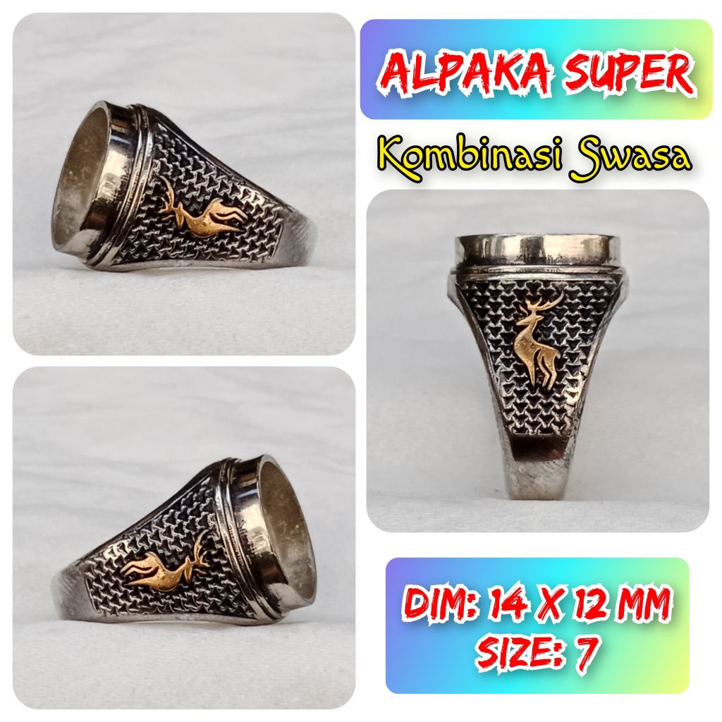 emban batu akik dan permata alpaka super kombinasi swasa.18