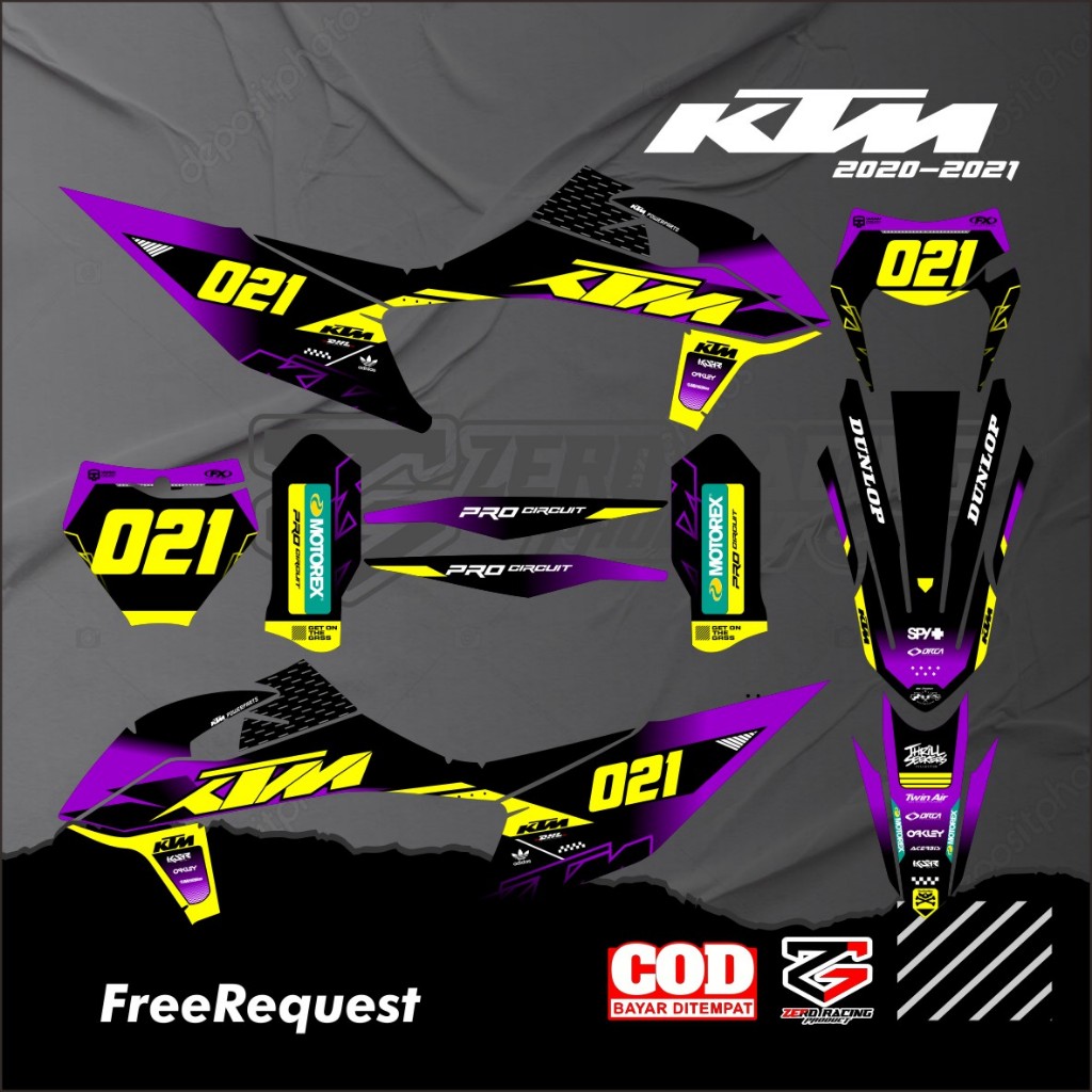 Decal KTM tahun 2020 - 2021 KTM 85 full body decal KTM 250 free request Decal KTM 85/250