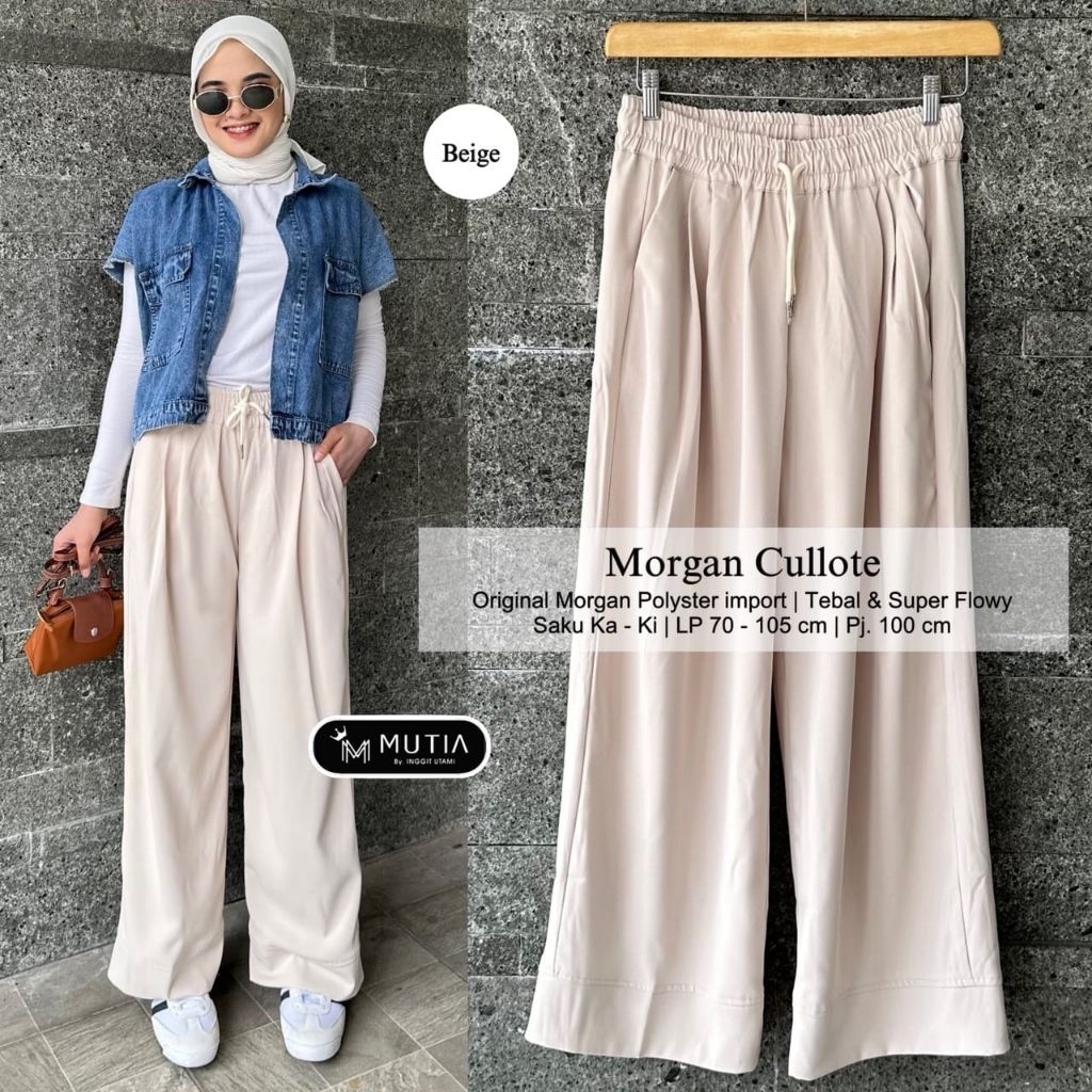 MORGAN CULLOTE (CELANA KULOT WANITA NYAMAN BAHAN IMPORT) MUTIA