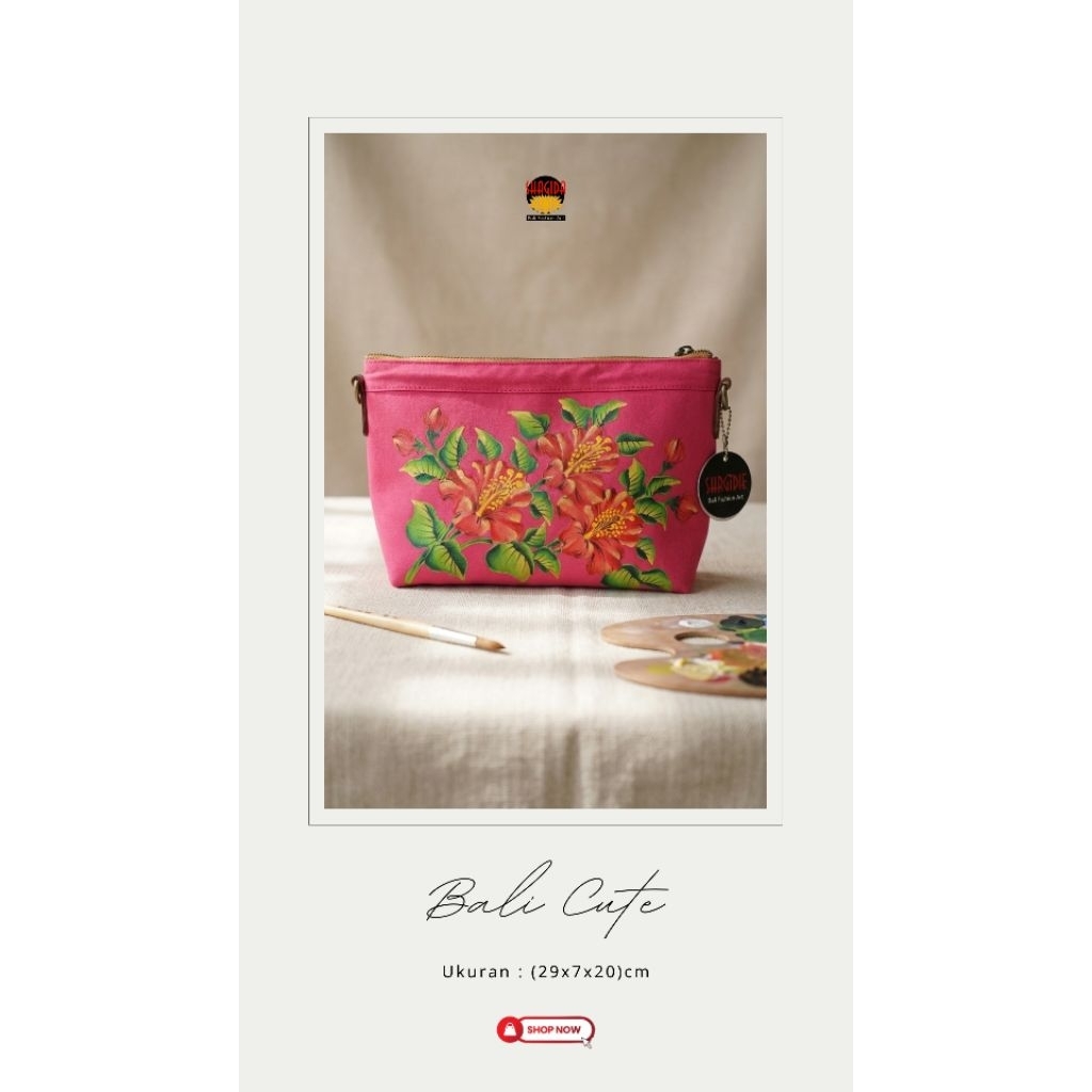 Tas Selempang Lukis Bali Cute SHAGIDA • Souvenir & Oleh - oleh Khas Bali