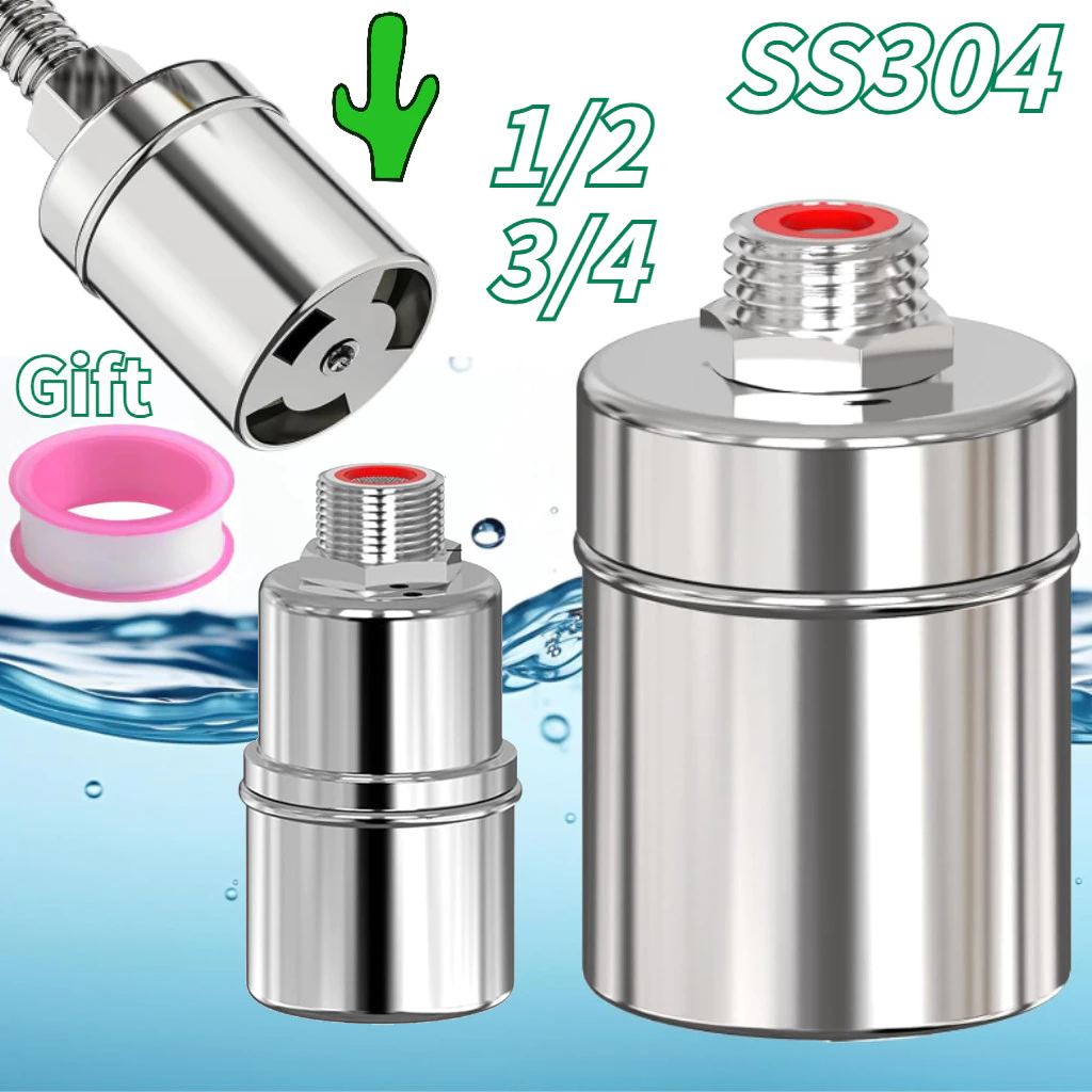 Kran Pelampung Otomatis Stainless Steel 304-Katup Pengontrol Level Air untuk Tangki,Toren,Tandon&Kol