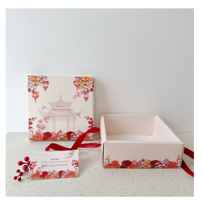 (5 Pcs) Box Hampers Imlek Kotak Kue Chines New Year Dus 20x20cm