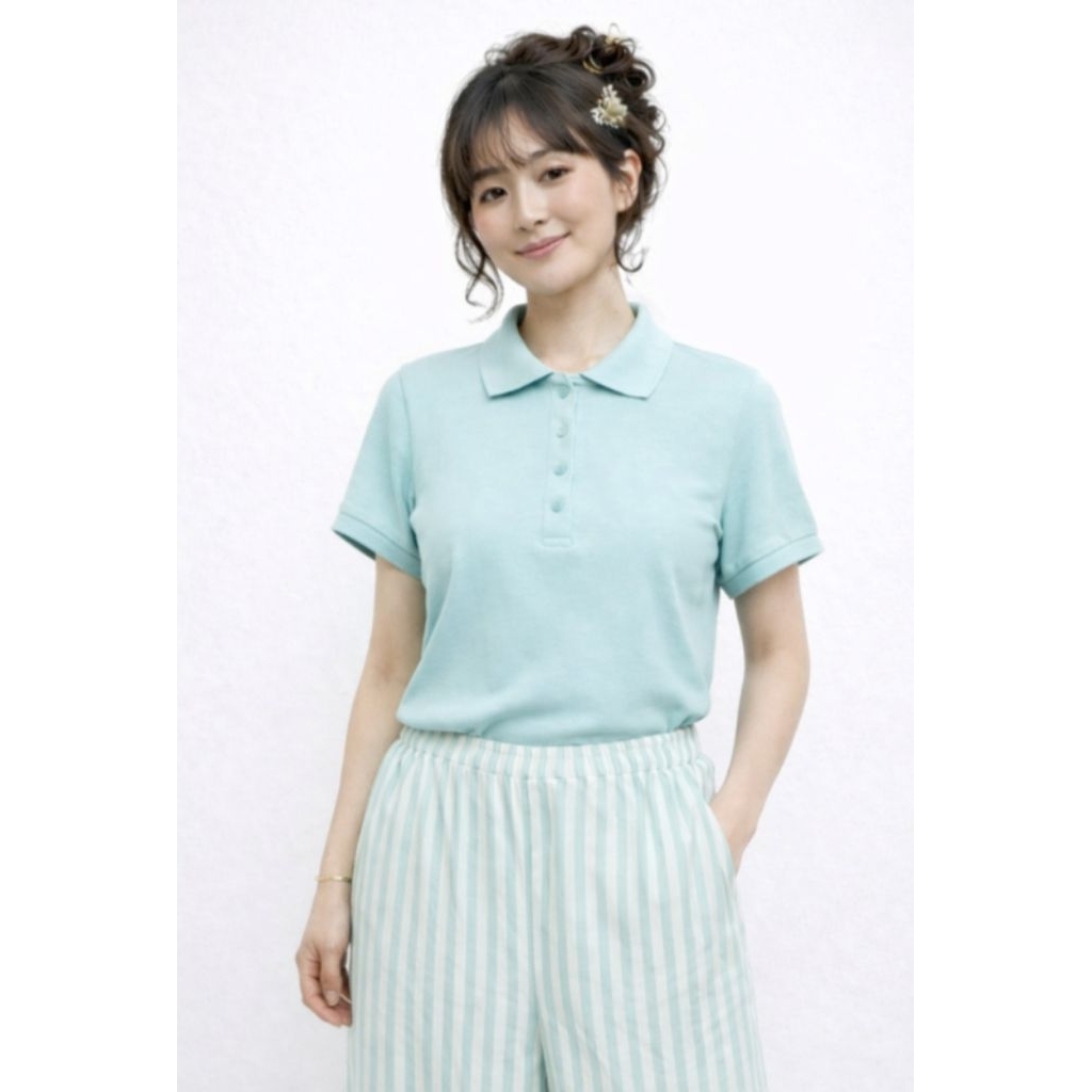 T Shirt UNIQLO Polo Baby Blue (XL)