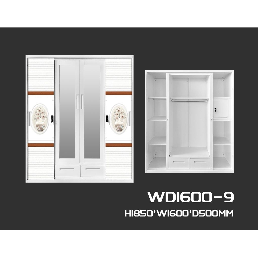 lemari besi 4 pintu sliding