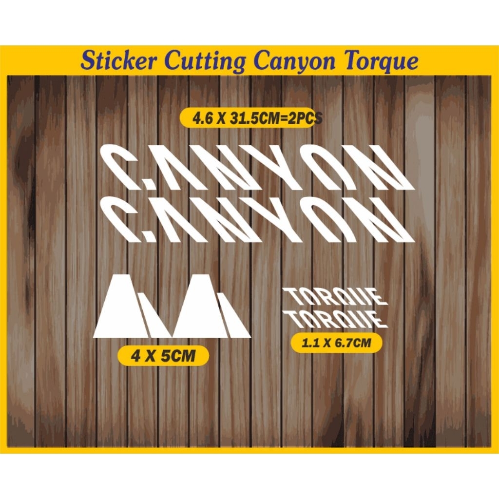 sticker kanyon cutting sticker sepeda canyon torque
