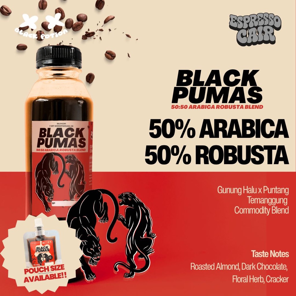 Espresso Cair Kopi Konsentrat Black Pumas Blend 50:50