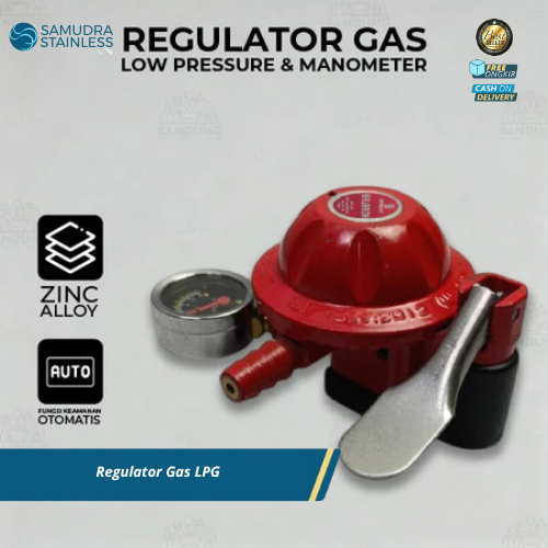 SUBRON Regulator Gas SuperLock Aman Anti Bocor LPG Indikator Meter Tekanan Rendah
