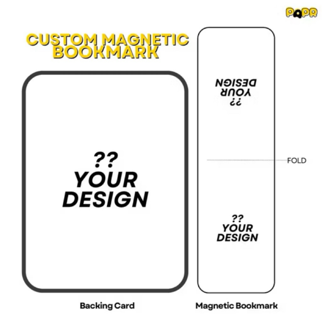 CUSTOM MAGNETIC BOOKMARK - FULL MAGNET