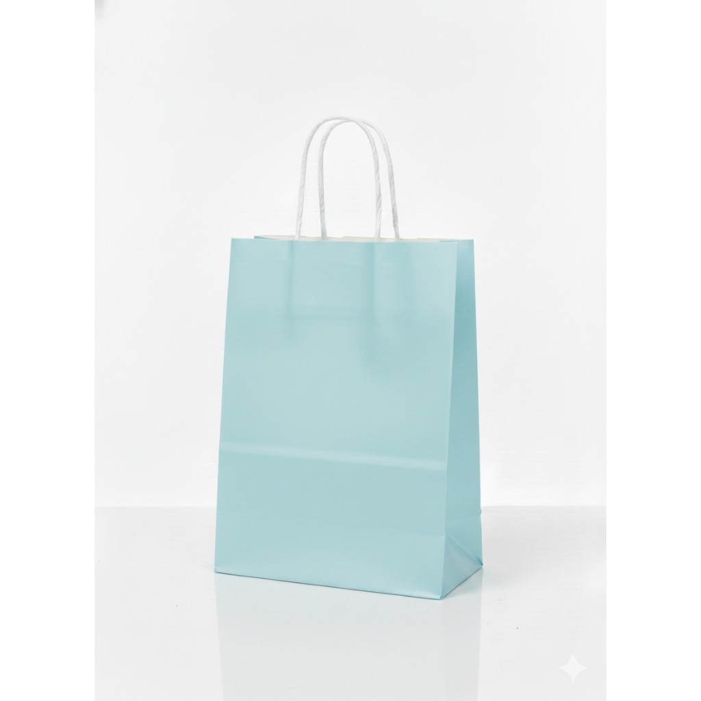 Capricorn Design Paper Bag Polos Warna Pastel Soft Aesthetic Small Warna Biru Muda Isi 3 Pcs PBPK003
