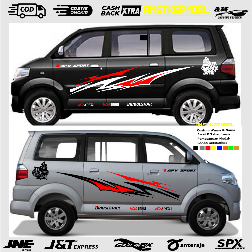 Stiker Striping List Stiker Mobil APV Stiker Stiker Cutting Mobil SUZUKI APV terbaru