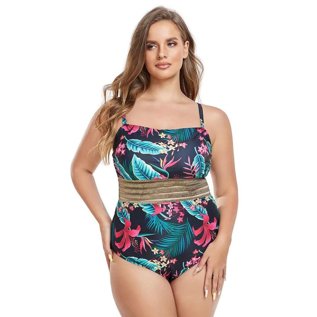 READY STOCK SAF - GIANA blue flower swimsuit one piece woman premium / korean swimwear / beachwear b