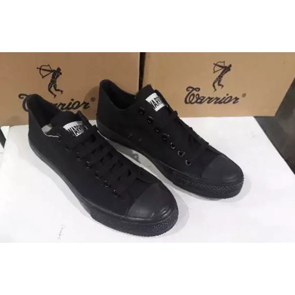 SEPATU WARRIOR SPARTA LC ALL BLACK / WARRIOR SPARTA LOW
