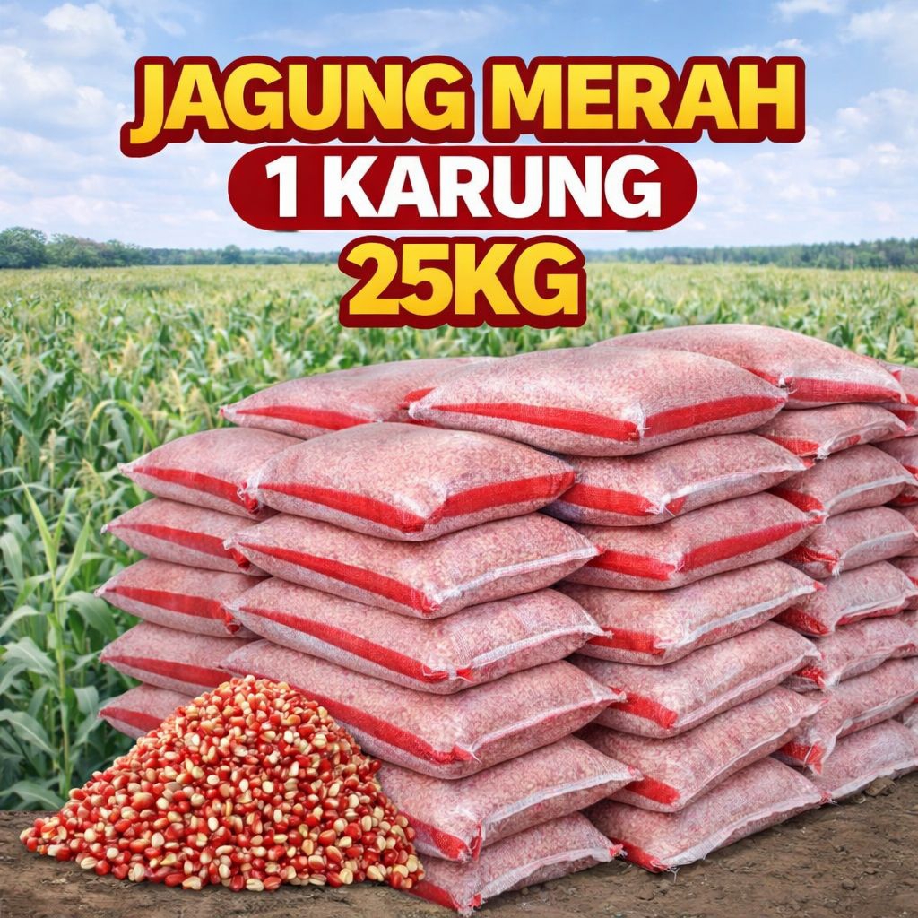 1 Karung 25kg Jagung Pakan Merpati Jagung Merah Super Kecil Jagung Cililin Bandung Jagung Orange