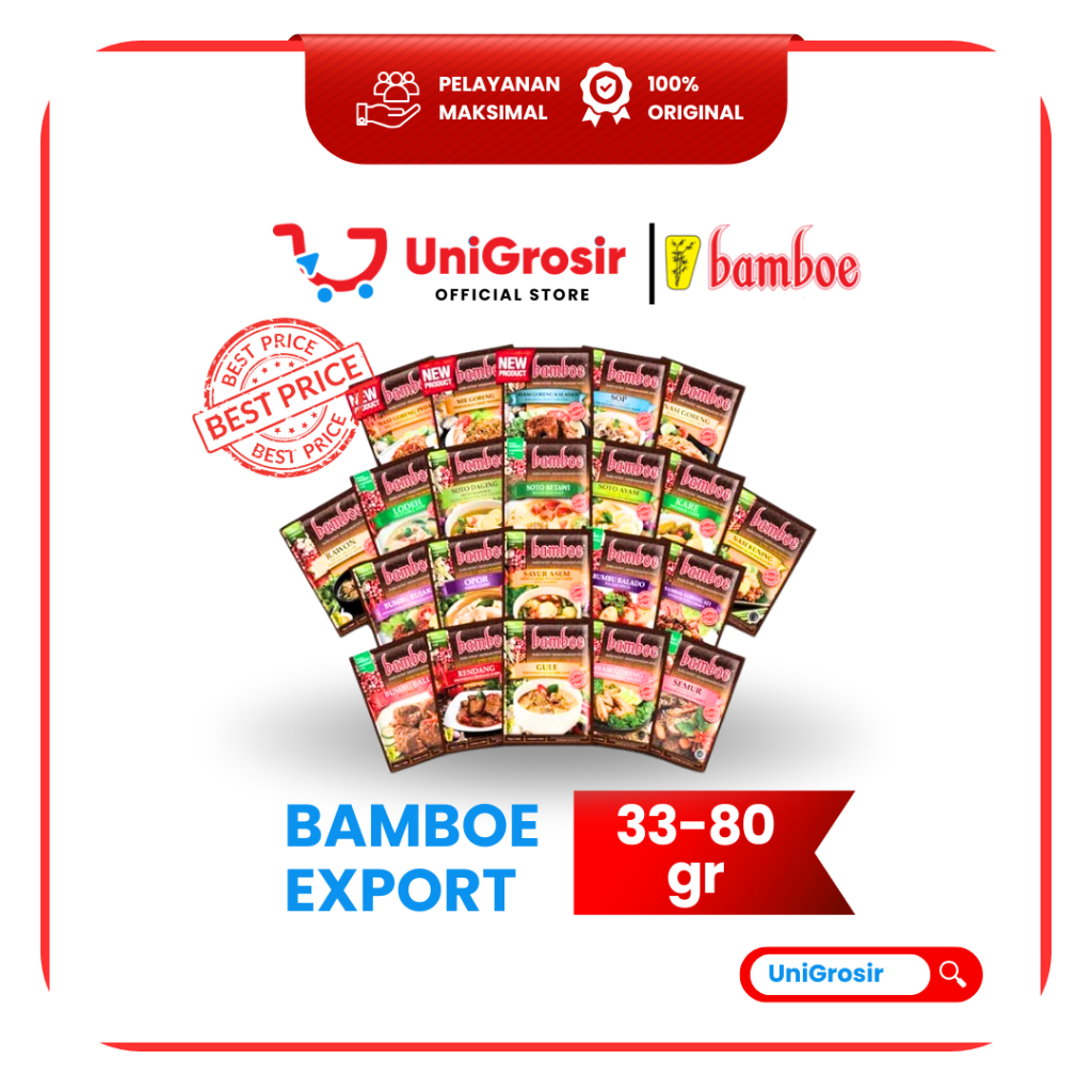 [UniGrosir] BAMBOE EXPORT BUMBU NASI GORENG GULE RAWON SOTO AYAM GORENG SEMUR EMPAL VARIAN B