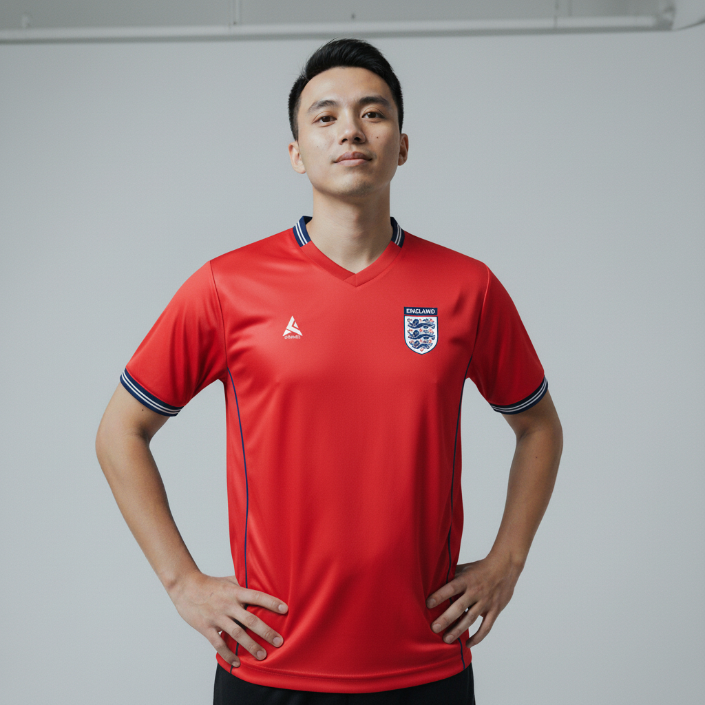 ATHLETIC SPORTWEAR - Jersey Bola Fantasy England Away 2002-2004 Fullprinting Casual - Atasan