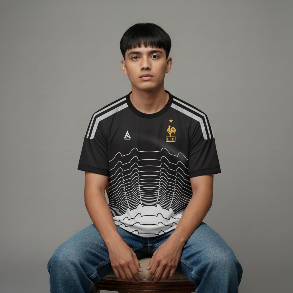 ATHLETIC SPORTWEAR - Jersey Bola Fantasy France GK 2000-2002 Fullprinting Casual - Atasan