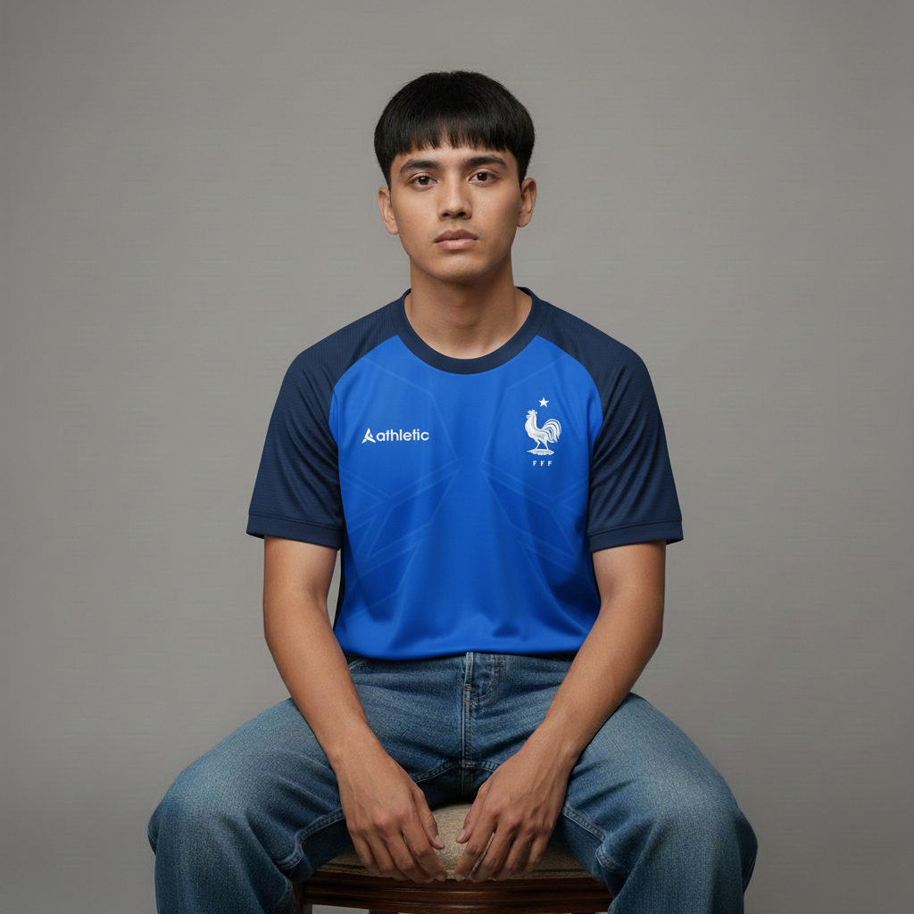 ATHLETIC SPORTWEAR - Jersey Bola Fantasy France Home 2016-2017 Fullprinting Casual - Atasan