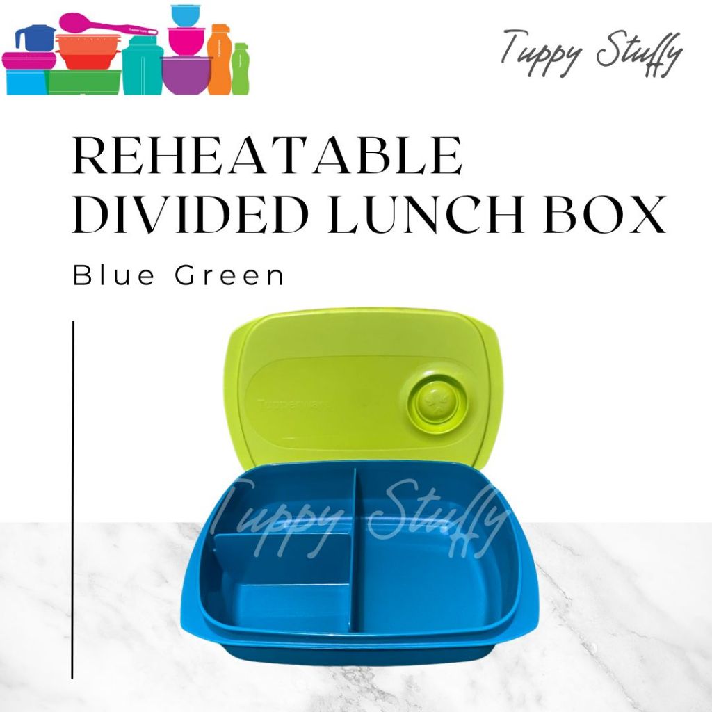 Tupperware Reheatable Divided Lunch Box - Mix | Tempat bekal sekat ori tupperware / tempat bekal ori