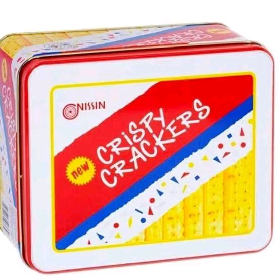 NISSIN CRISPY CRACKERS KALENG NETTO 750 GR BISKUIT KALENG LEBARAN