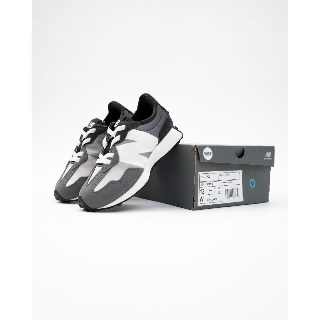 Sepatu Sneakers Casual / New Balance 327 Kids - Grey Black White