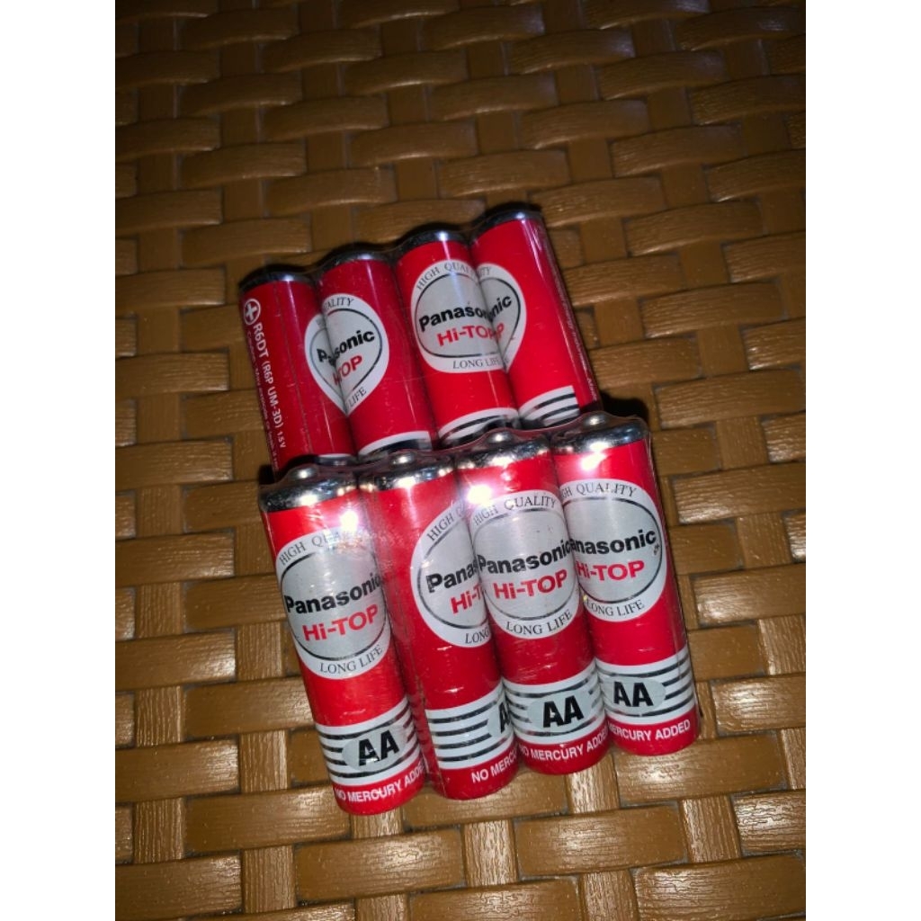 Per PCS Baterai A2 Panasonic Hi-Top / Baterai Jam Dinding Panasonic Merah