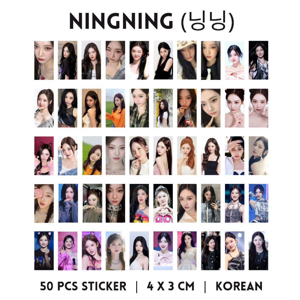 [50 pcs] STICKER | NINGNING (AESPA) | KOREAN | IDOL ACTOR KOREA | DECO STICKER | STICKER DIY | JURNA