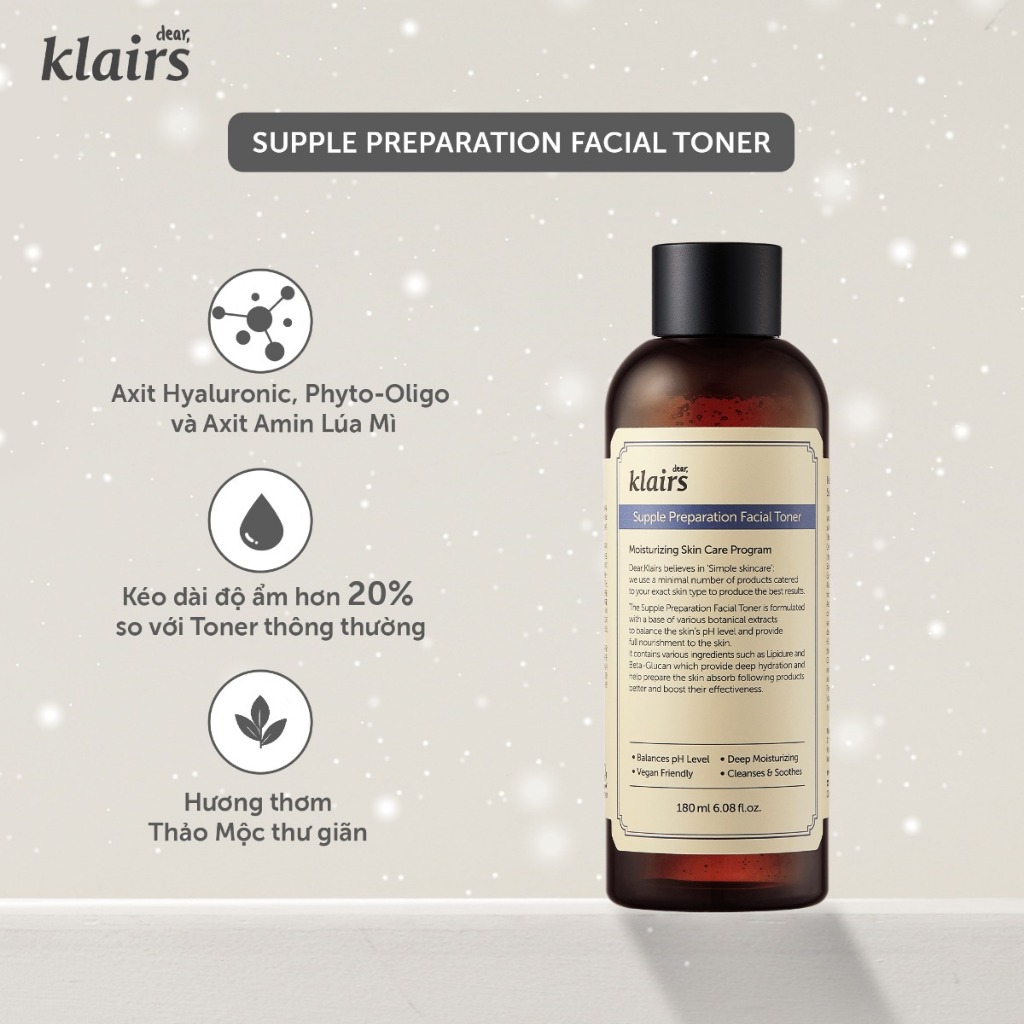 Klairs Supple Preparation Unscented Toner Preparation Toner 180ml