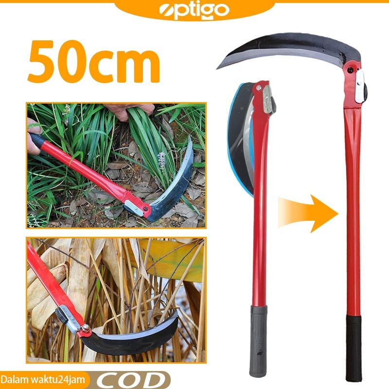 50cm Sabit Lipat Baja/Alat Berkebun Pemotong Rumput Lipat Serbaguna/Sabit Folsing Sickle