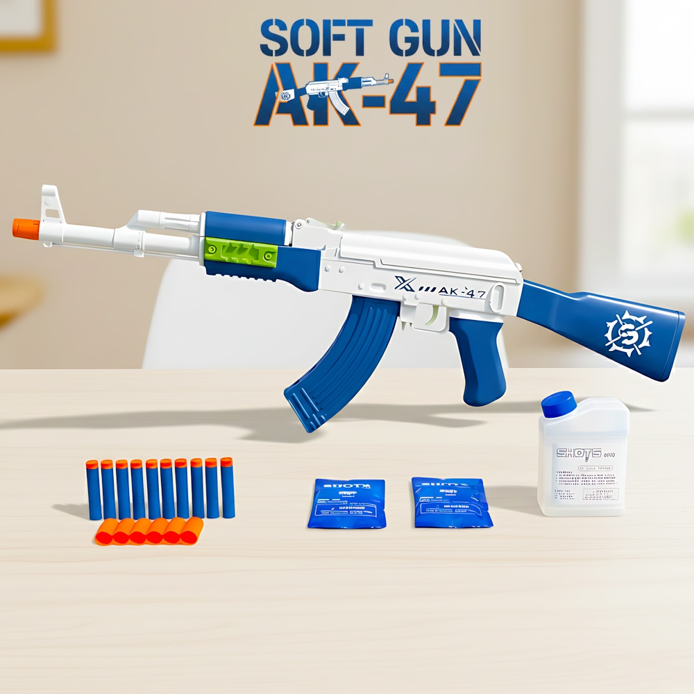 Mainan Anak 502-13 SOFT GUN BATTLE AK-47 Mainan Tembakan Busa Anak Edukatif Outdoor Seru