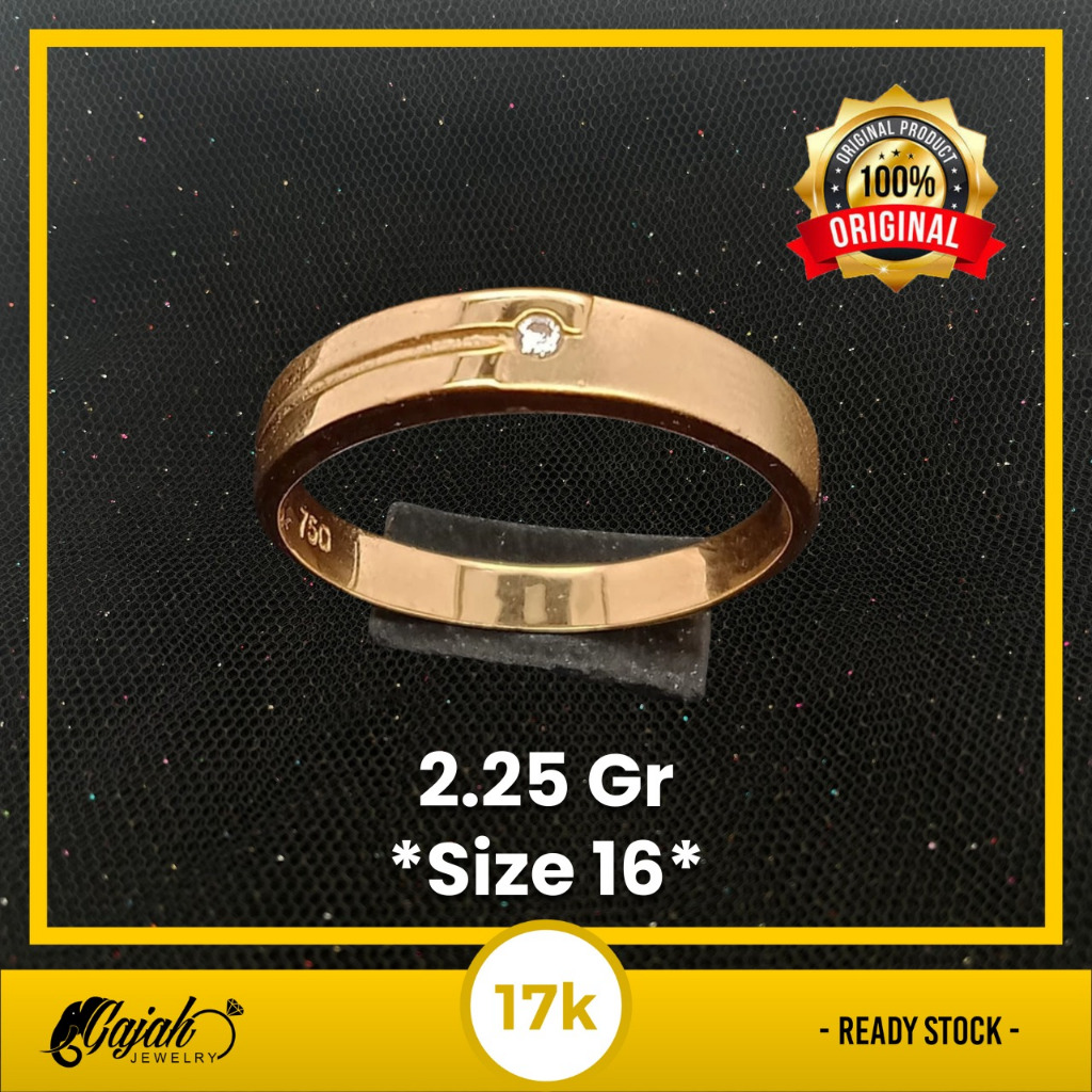 Cincin Emas 17K - Toko Emas Gajah - 2.25 Gram 1117