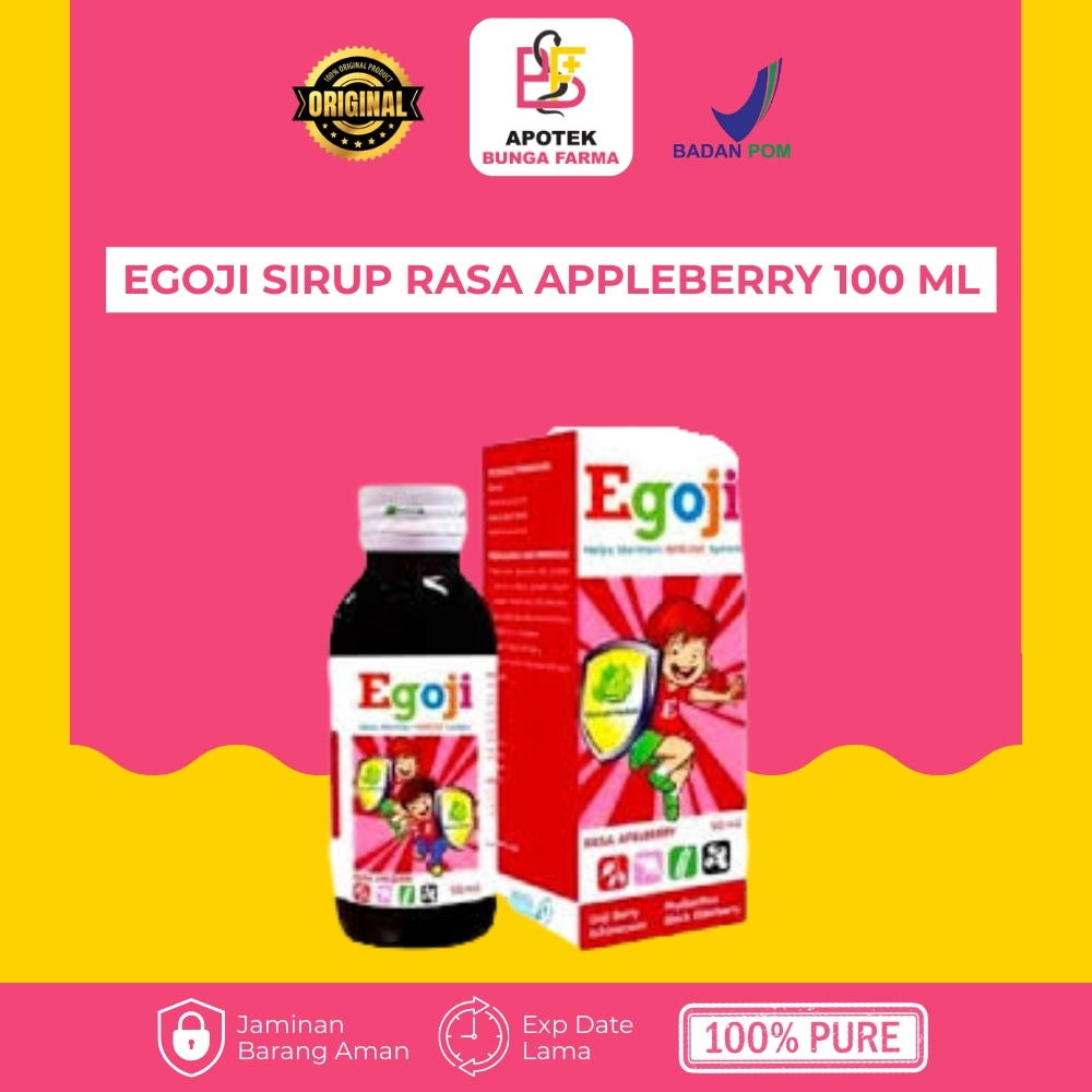 Egoji / Sirup Rasa Anggur / Appleberry 100 ml - Suplemen Daya Tahan Tubuh - Kemasan Botol 100 ml