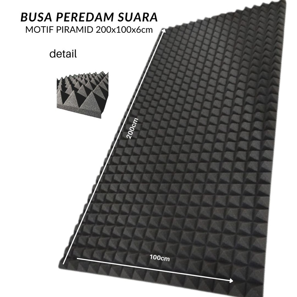 Busa Peredam / kedap suara ruangan studio model Piramid tebal 6cm