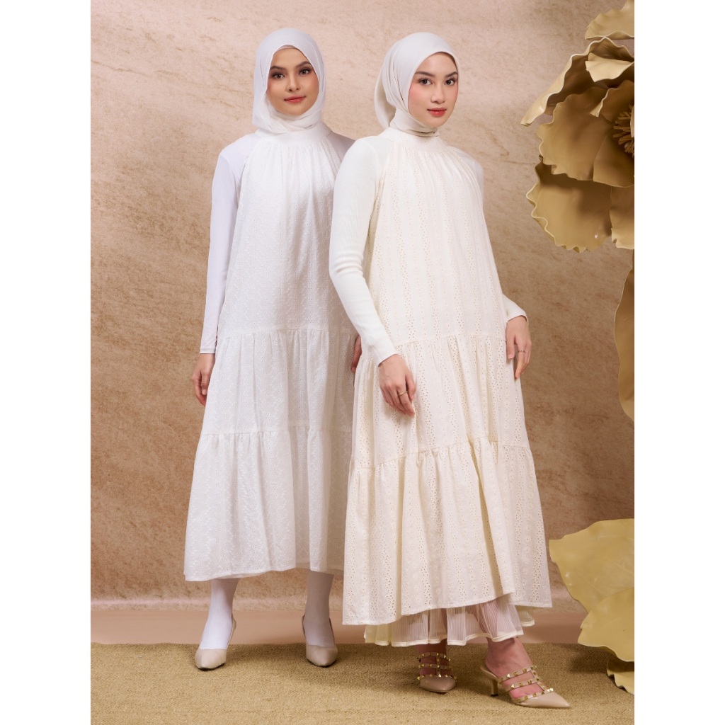 VIANDRA | YARA SLEEVELESS DRESS EMBROIDERY | RAYA COLLECTION 2026 | BAJU LEBARAN READY STOCK