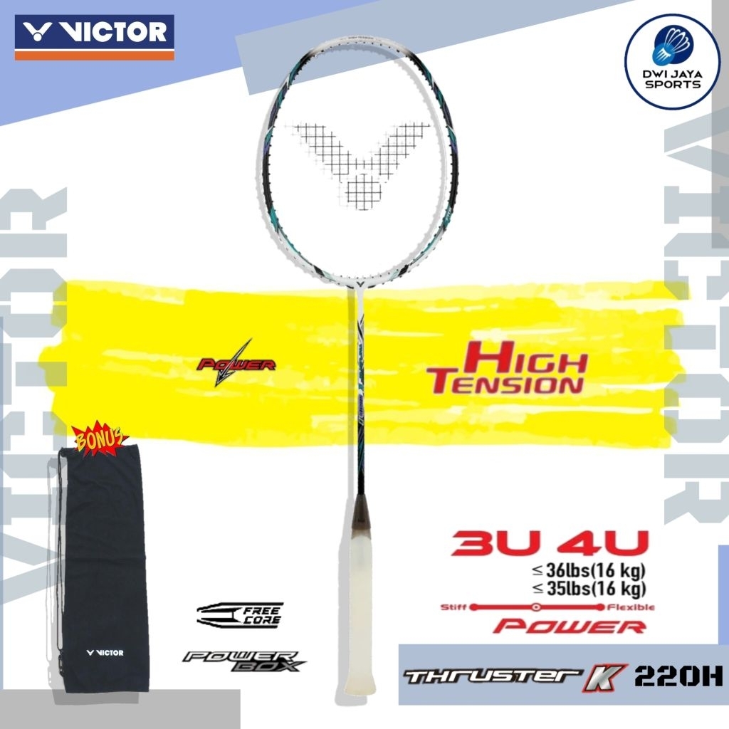 Raket badminton victor thruster k 220h ii | tk 220h ii | tk-220 h | thruster k 220 h ii a