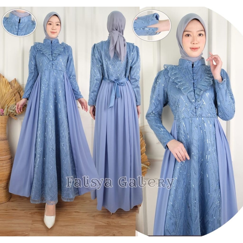 DRESS PESTA ELEGAN GAUN MEWAH