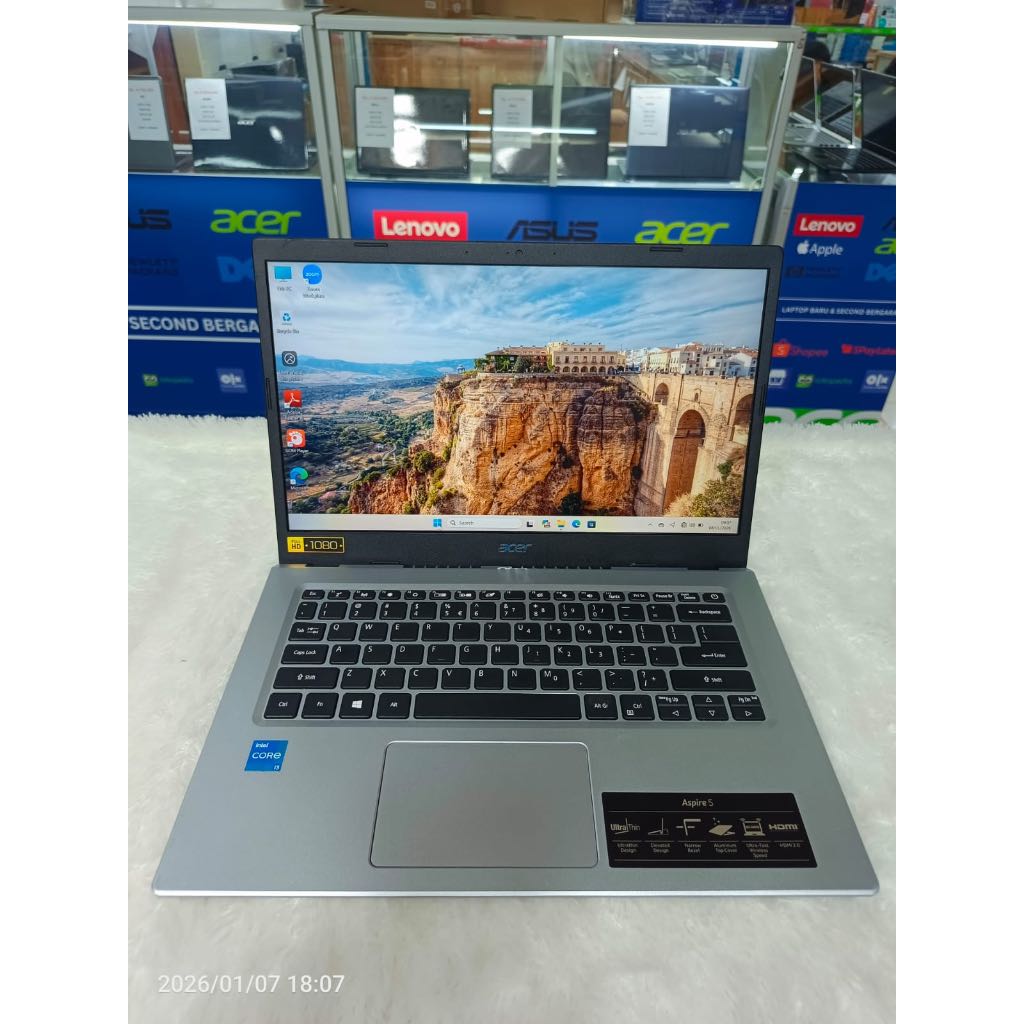 LAPTOP ACER ASPIRE 5 CORE i3 GEN 11 RAM 4 GB SSD 256 GB MULUS SIAP PAKAI