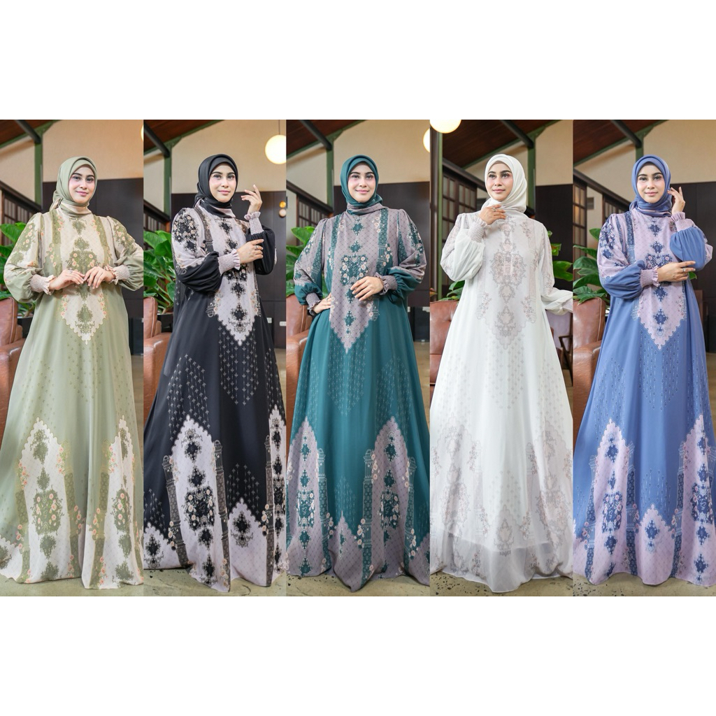 Almeera Series Vol 3 Farfadh Syari by Rayhanco Ceruti Babydoll Premium Import Gamis Fullset dan Syar