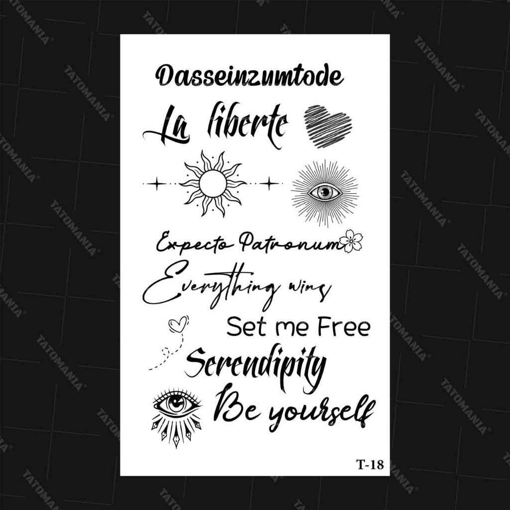 TM-Sticker tattoo temporary semi permanen Tulisan 18